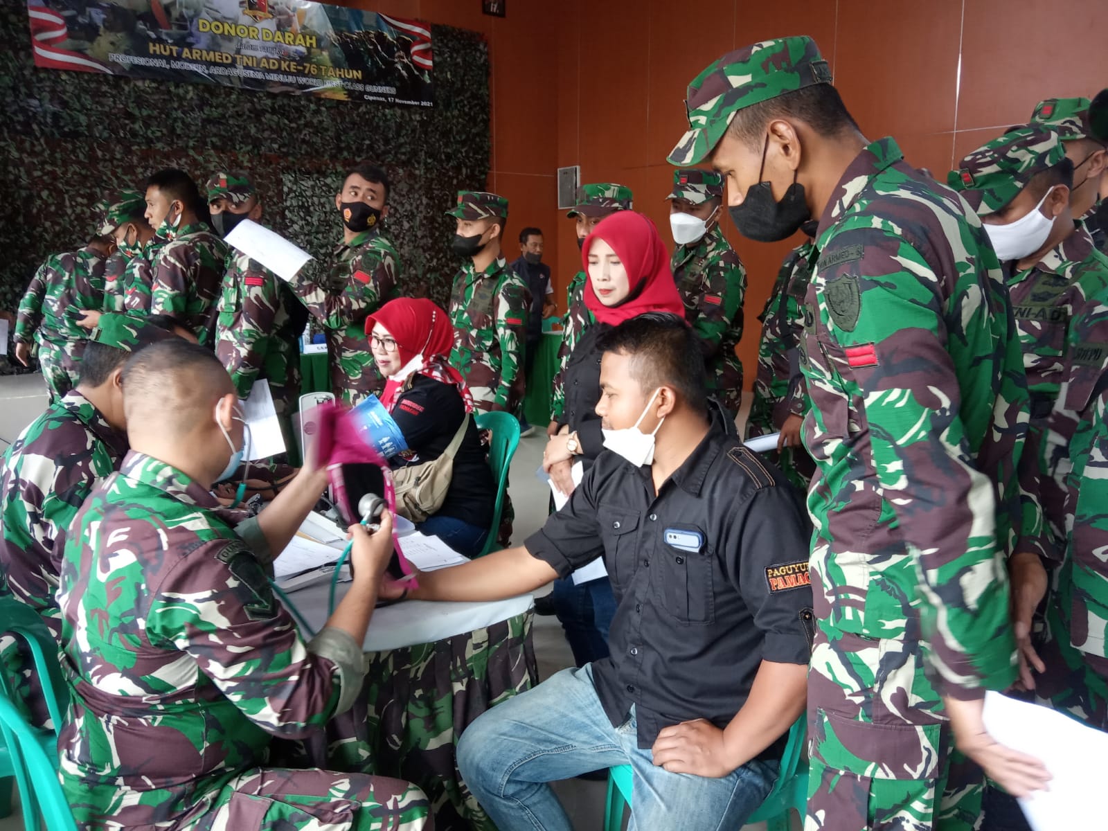 HUT ke-76, Yon Armed 5/105 Tarik Gelar Donor Darah