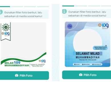 Milad Muhammadiyah ke 109, Inilah Desain Bingkai Foto Twibbon