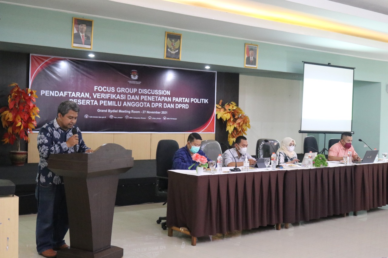 Gelar FGD, KPU Cianjur Mulai Buka Pendaftaran Parpol Peserta Pemilu 2024