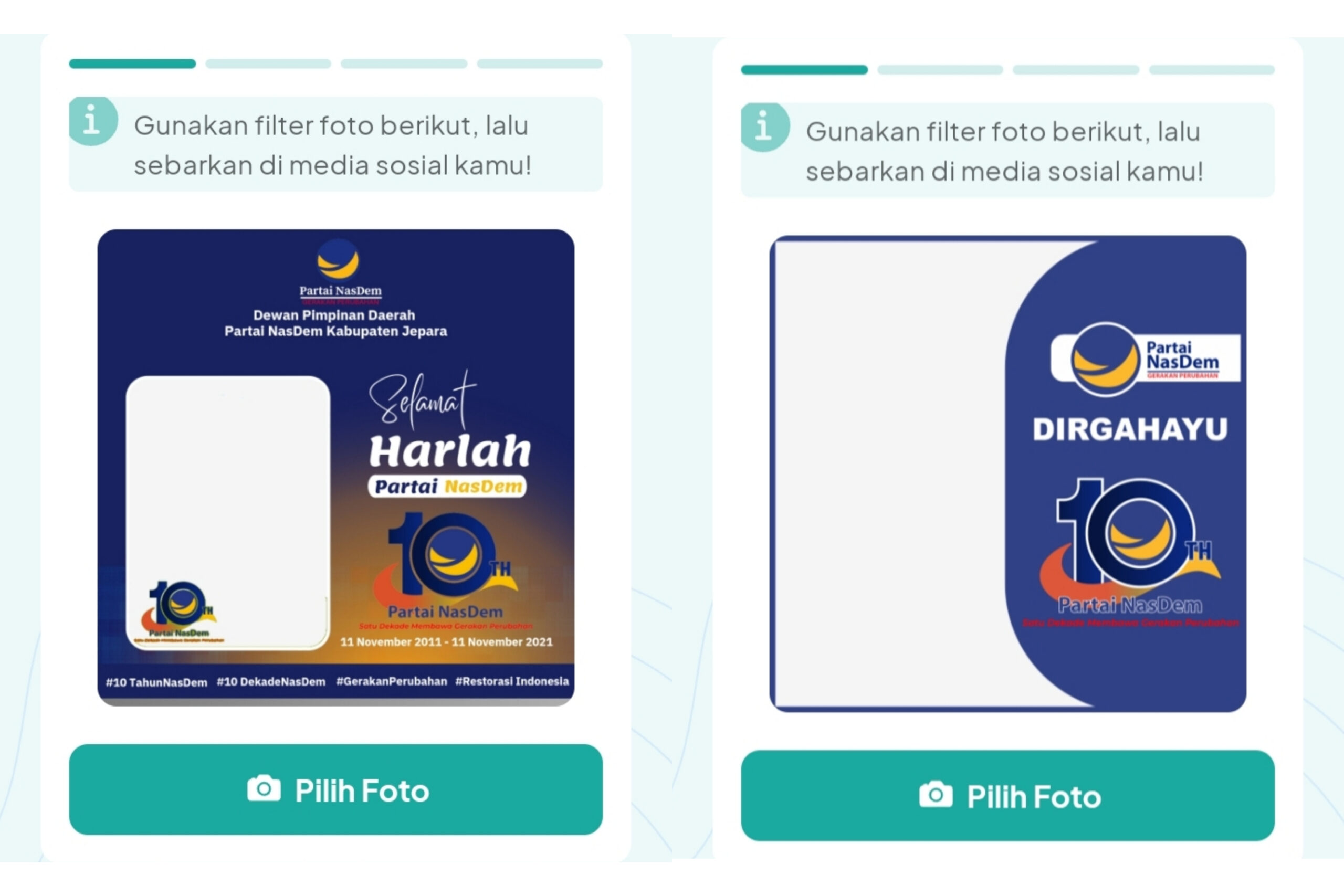 Twibbon HUT Partai Nasdem ke 10, Kumpulan Bingkai Foto Keren dan Gratis!