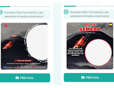 Bingkai Foto Twibbon Pray For Semeru