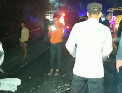 Kecelakaan di Jalan Raya Cugenang-Cipanas, Dua Mobil Rusak Berat