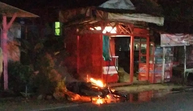 Sepeda Motor Terbakar di Mande Setelah Isi BBM