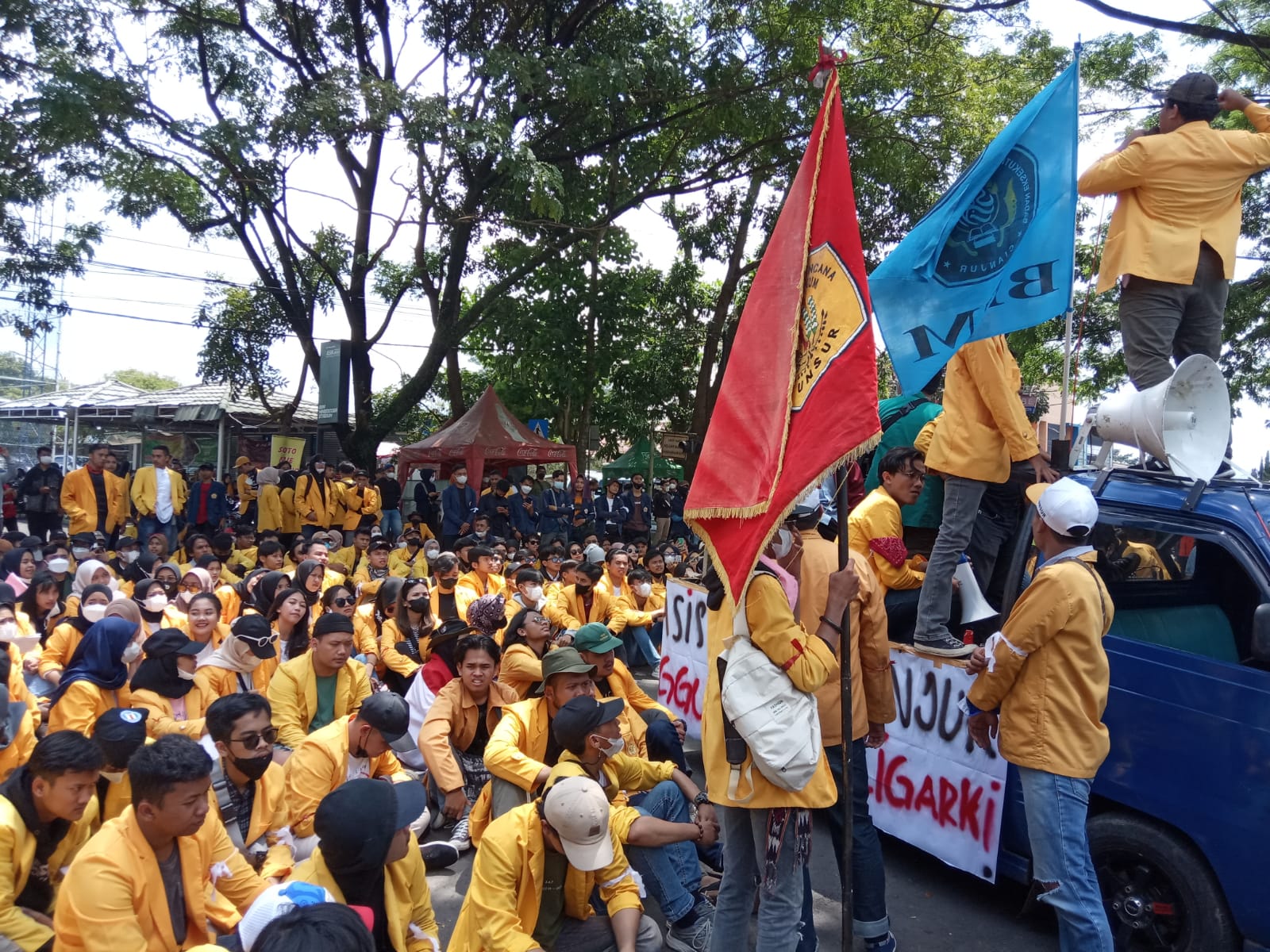 Mahasiswa Cianjur Tuntut Pemerintah Stabilkan Harga Pangan