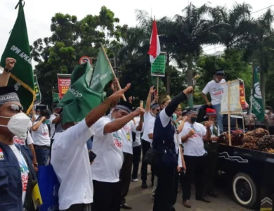 Aksi demo petani kelapa sawit