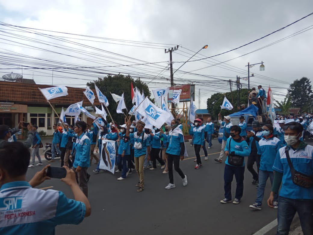 Peringati May Day 2022, Buruh SPN Tagih Janji Bupati Cianjur