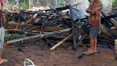 Kebakaran, Rumah di Sukaluyu Cianjur Ludes Dilalap Api