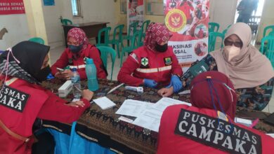 Antisipasi Covid-19, BIN RI dan Puskesmas Campaka Gelar Vaksinasi Massal