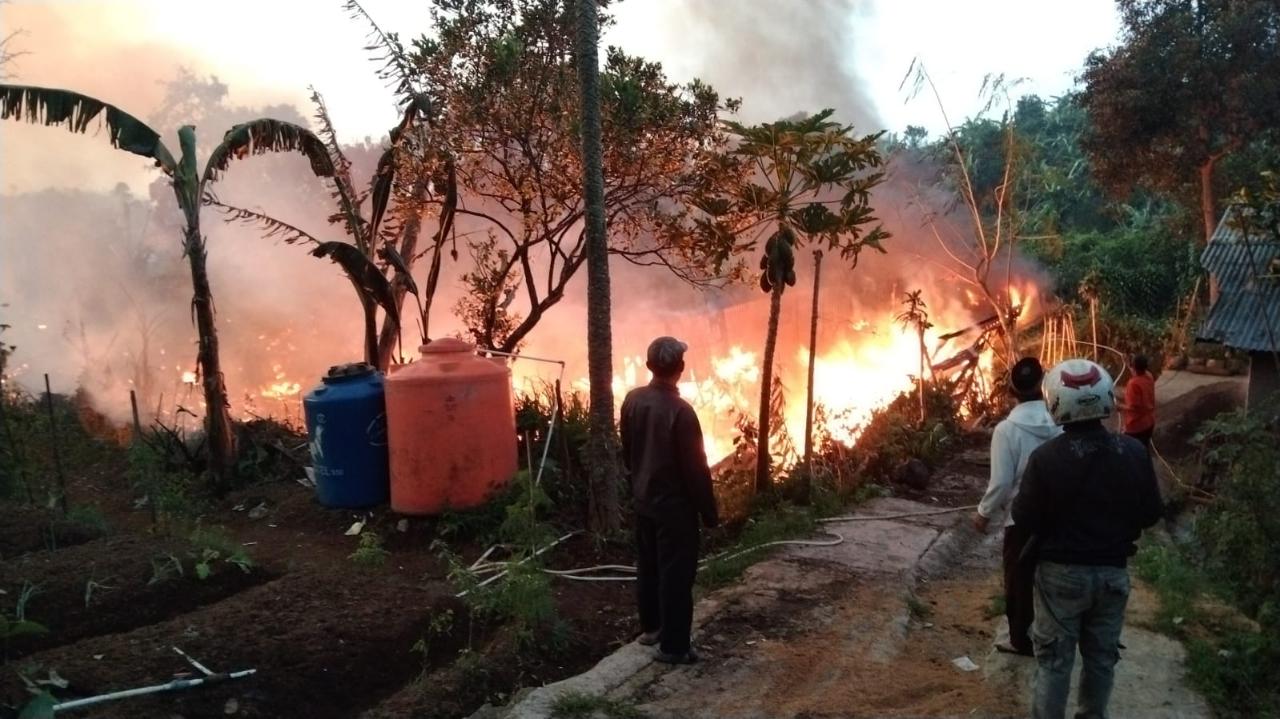 Kebakaran, Kadang dan Ribuan Anak Ayam di Cipanas Cianjur Hangus