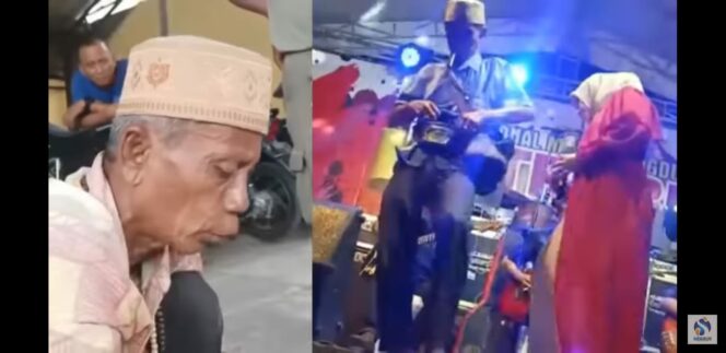 
					Waduh, Kakek Ini Setahun Mengemis Demi Sawer Biduan.(Foto: Istimewa)