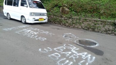 Baru Dua Bulan, Jalan Cianjur - Sukanagara Sudah Rusak Lagi
