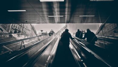 escalators, terminal, subway