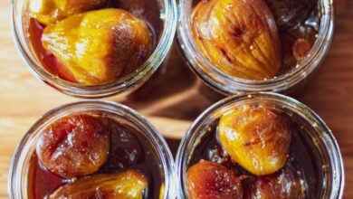 figs, candied figs, caramelized figs