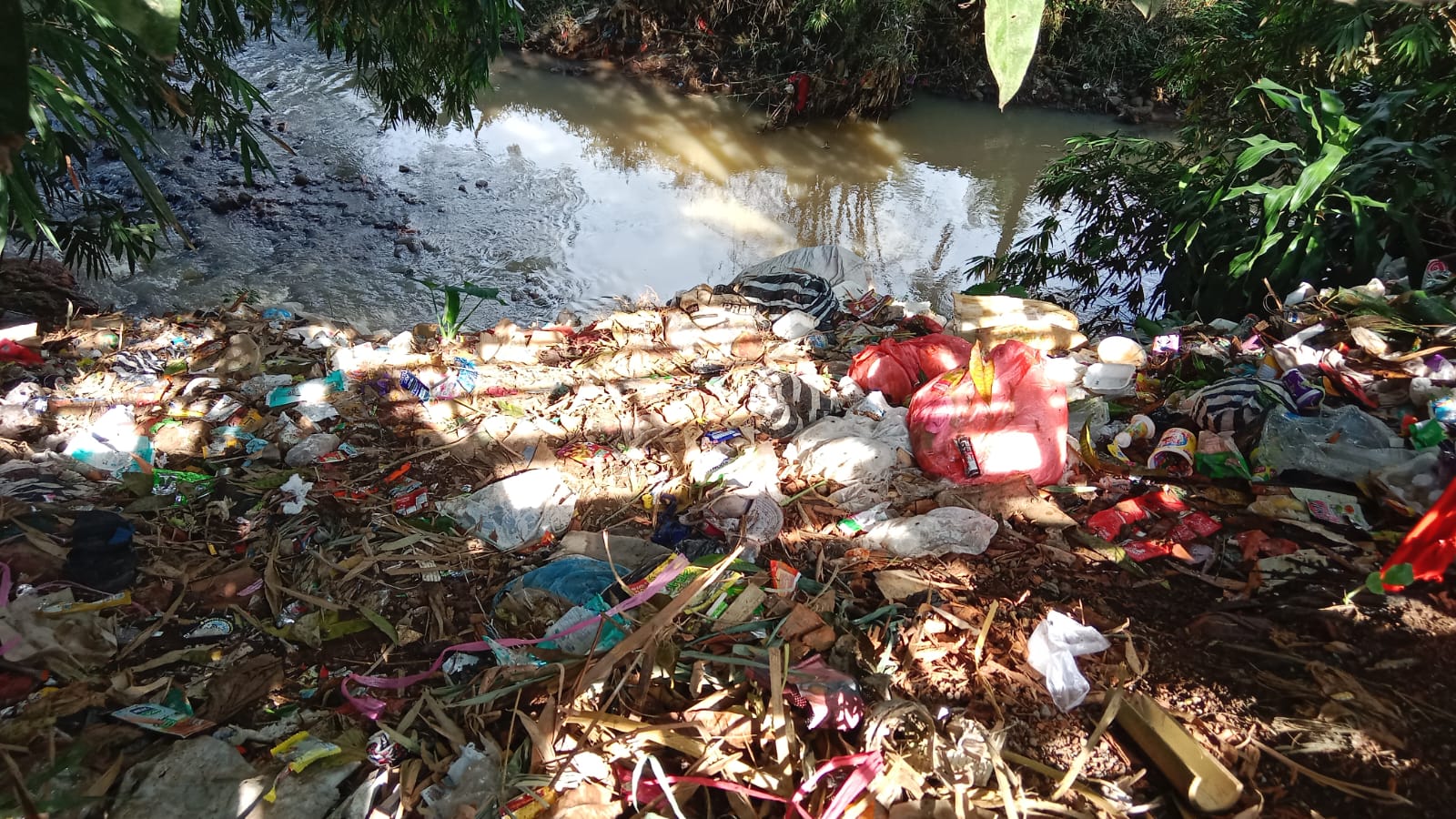 Sungai Cibalagung Tercemar Sampah, Warga Desa Babakankaret Cianjur Tak Punya TPS