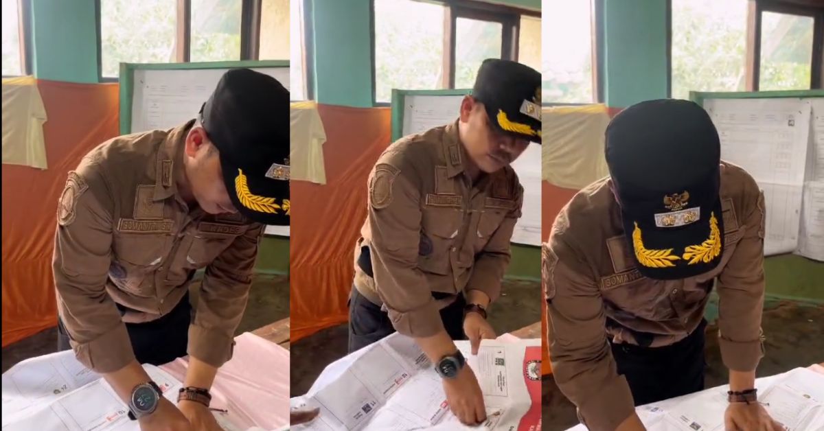 Viral Video Oknum Kades 'Coblos' Sendiri Surat Suara DPRD di Cianjur, Dijanjikan iPhone 15?