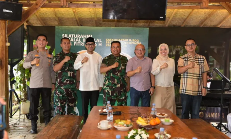 Kaskogartap II/Bdg melaksanakan halalbihalal di Cianjur, dihadiri Forkopimda dan Wakil Bupati.