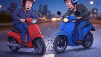 Kecelakaan sepeda motor terjadi di Jalan Perintis Kemerdekaan, Cianjur, akibat pengendara Yamaha Mio belok kanan tanpa hati-hati.