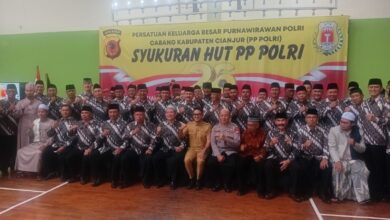 Persatuan Keluarga Besar Purnawirawan Polri (PP Polri) Cabang Kabupaten Cianjur menggelar acara syukuran Hari Ulang Tahun (HUT)ke 26
