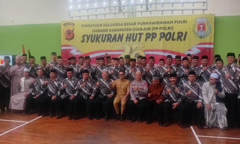 Persatuan Keluarga Besar Purnawirawan Polri (PP Polri) Cabang Kabupaten Cianjur menggelar acara syukuran Hari Ulang Tahun (HUT)ke 26