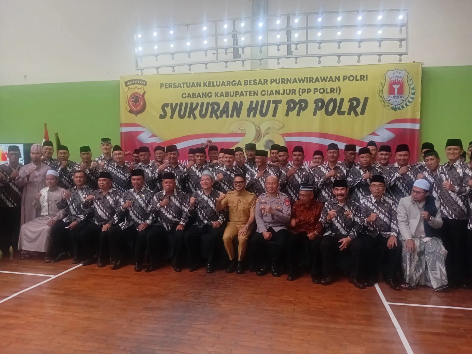 Persatuan Keluarga Besar Purnawirawan Polri (PP Polri) Cabang Kabupaten Cianjur menggelar acara syukuran Hari Ulang Tahun (HUT)ke 26