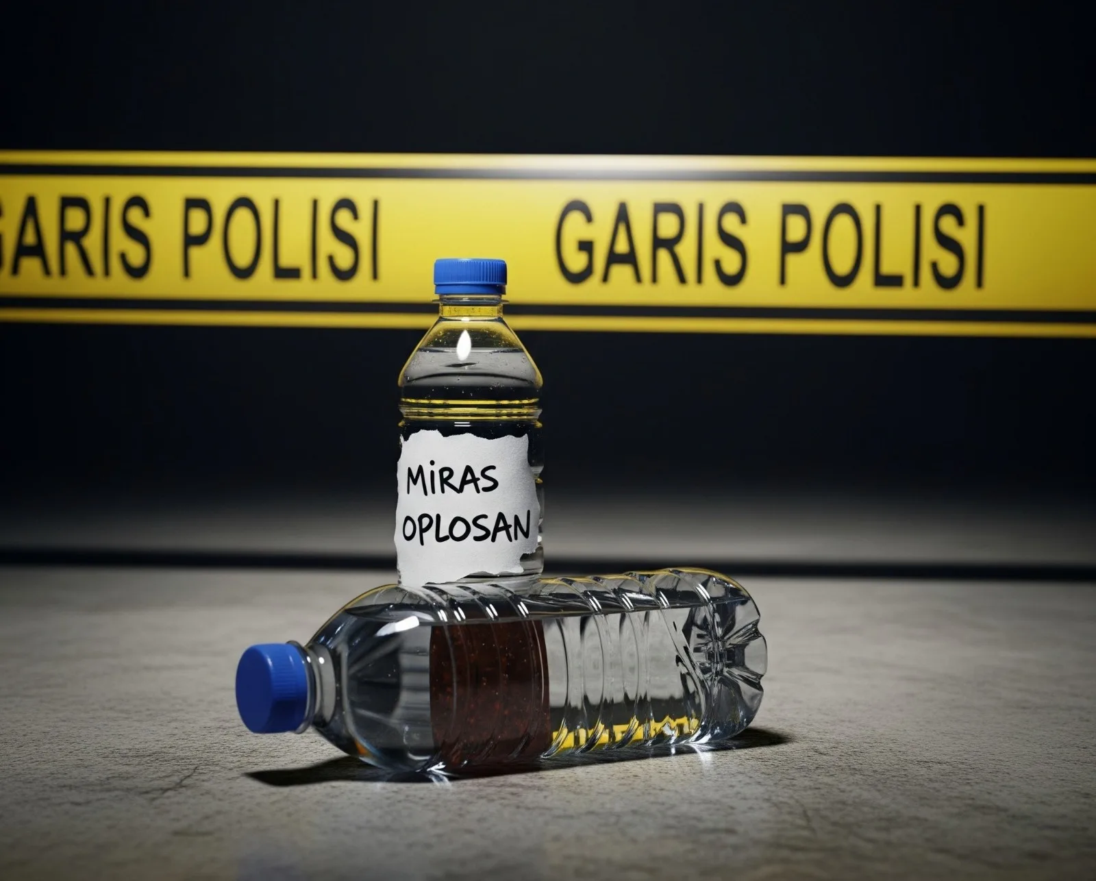 Racun dalam botol. Minuman inilah yang diduga merenggut lima nyawa di Cianjur.