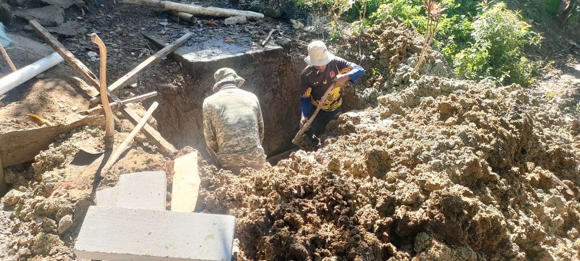 proses pengerjaan tangki septik terintegerasi