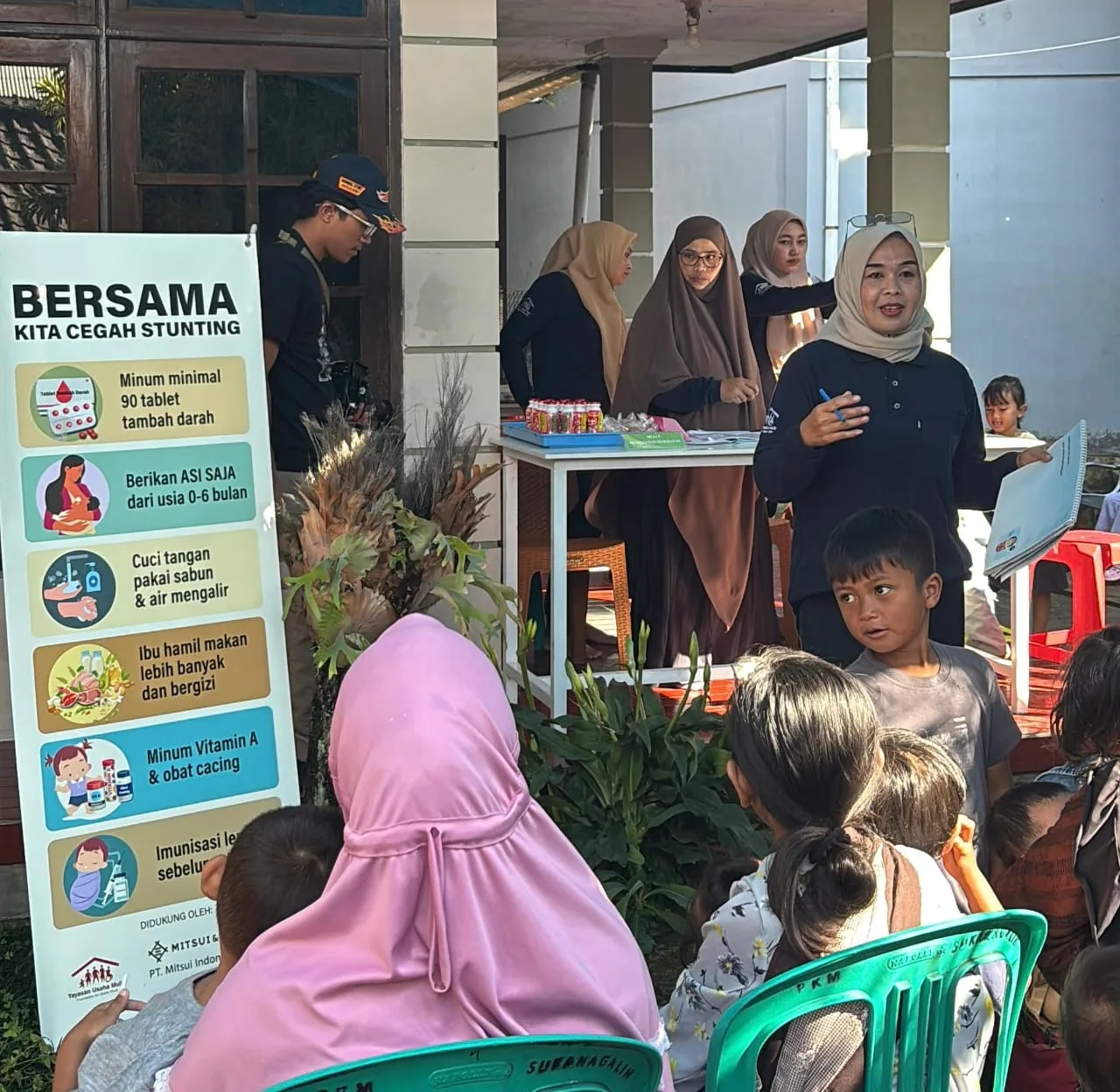 Tekan Angka Stunting, Puskesmas Sukanagalih Kolaborasi Bareng Yayasan Usaha Mulia Konsisten Jalankan 'SAYUR KEPITING'