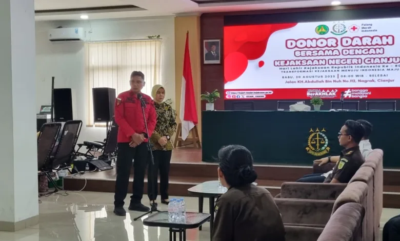 Sambut Hari Lahir Kejaksaan RI ke-80, Kejari Cianjur Adakan Donor Darah
