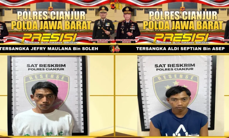 Gerak Cepat, Polres Cianjur Tangkap 2 Pembunuh Pemuda di Agrabinta Kurang dari 24 Jam
