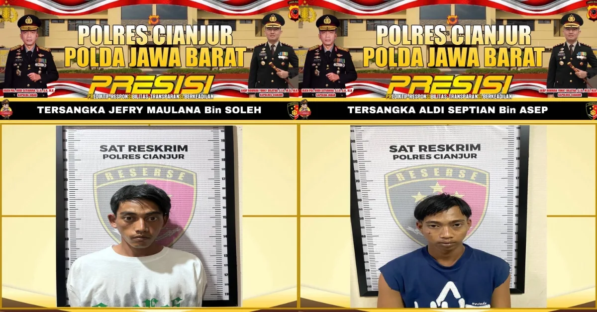 Gerak Cepat, Polres Cianjur Tangkap 2 Pembunuh Pemuda di Agrabinta Kurang dari 24 Jam