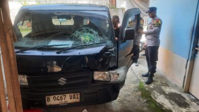 Diduga Sopir Mengantuk, Pickup Tabrak Tiga Siswi SD di Cibeureum Cugenang, Satu Meninggal Dua Luka