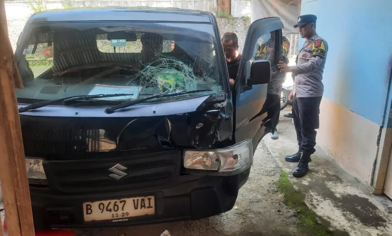 Diduga Sopir Mengantuk, Pickup Tabrak Tiga Siswi SD di Cibeureum Cugenang, Satu Meninggal Dua Luka