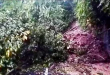 Akses utama yang menghubungkan Cianjur dan Sindangbarang terputus total akibat longsor