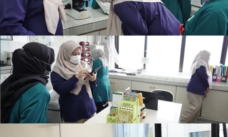 Sejumlah petugas meninjau fasilitas laboratorium dan ruang perawatan pasien di RSUD Cimacan.