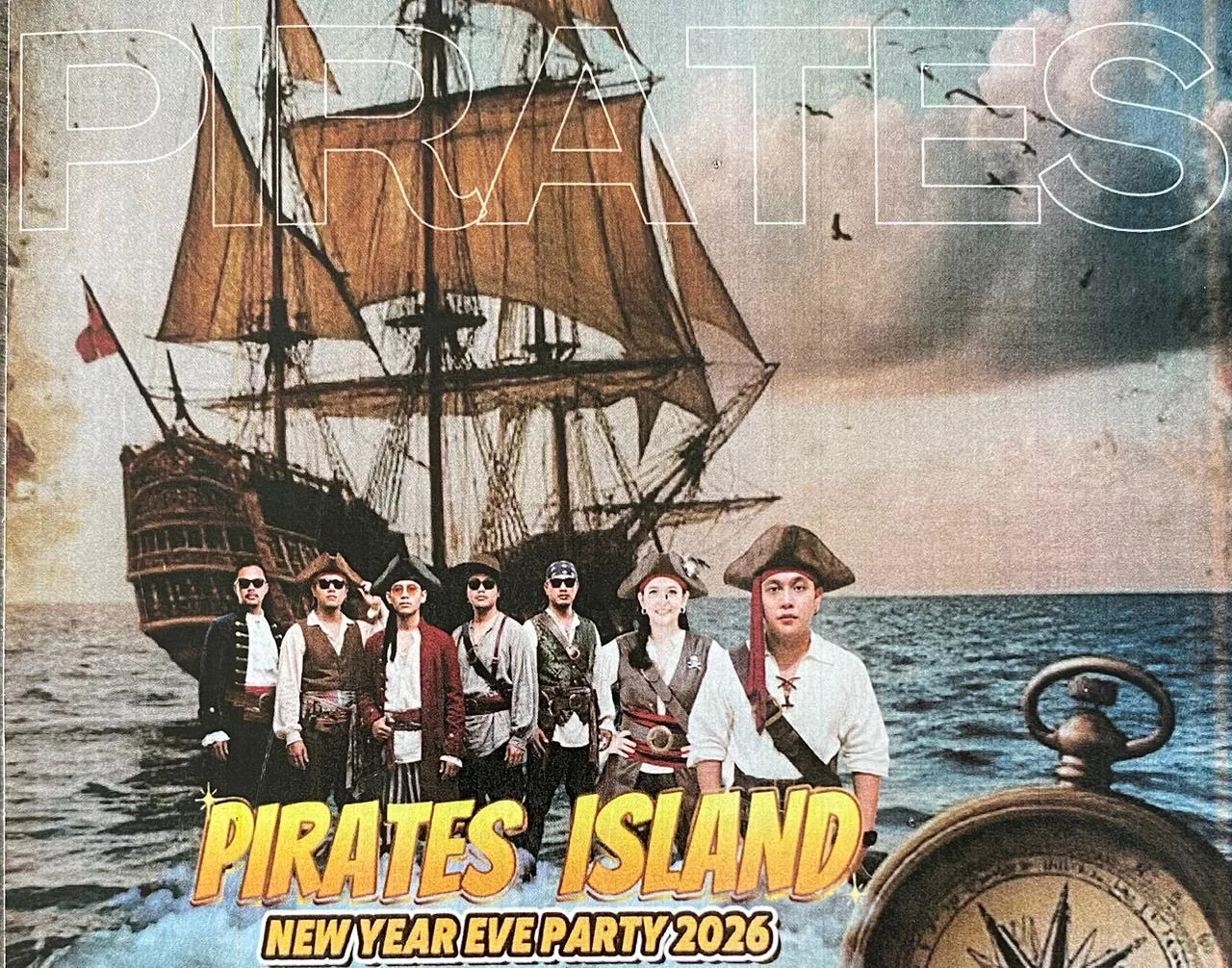 "Pirates Island". Konsep unik ini diusung untuk menyemarakkan pesta malam pergantian tahun 2026 di kawasan Palabuhan Ratu.