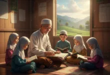 ILUSTRASI: Suasana kegiatan belajar mengajar seorang guru ngaji. Pemkab Cianjur menegaskan komitmennya untuk memuliakan para guru ngaji dan kini tengah menata ulang sistem penyaluran insentif agar lebih tepat sasaran dan berkelanjutan.