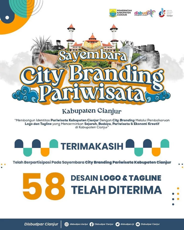 58 Desain Masuk Tahap Seleksi City Branding Cianjur