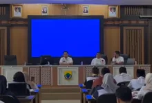 Suasana Bimbingan Teknis (Bimtek) penggunaan aplikasi Siapkerja dan eBKK yang digelar Disnakertrans Kabupaten Cianjur di Aula Bapperida.