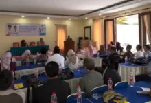 Suasana kegiatan Rekonsiliasi Data Kepariwisataan Tahun 2025 yang digelar Dinas Kebudayaan dan Pariwisata (Disbudpar) Kabupaten Cianjur di Bumi Ciherang Hotel, Selasa (25/11/2025).