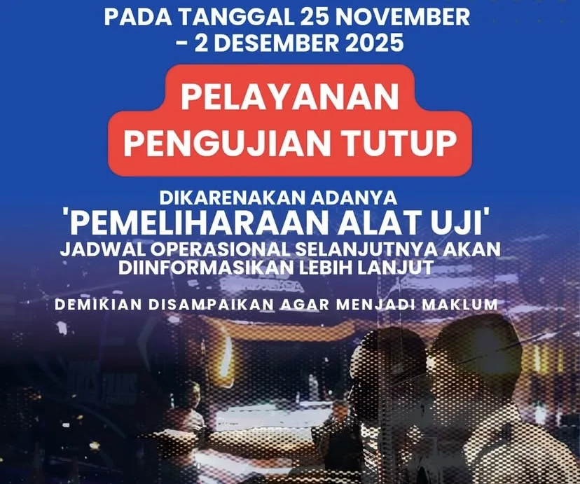 Layanan pengujian kendaraan bermotor (Uji KIR) Dishub Cianjur tutup sementara mulai 25 November hingga 2 Desember 2025