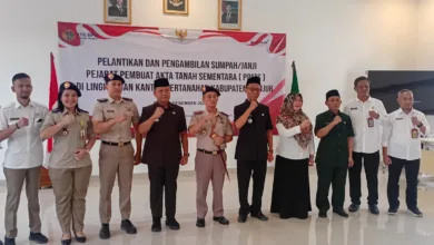 Kepala BPN Cianjur Lantik Dua Camat sebagai PPATS