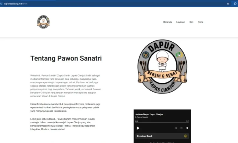 Inovasi Lapas Cianjur, Publik Kini Bisa Awasi Kualitas Makanan Narapidana via Website