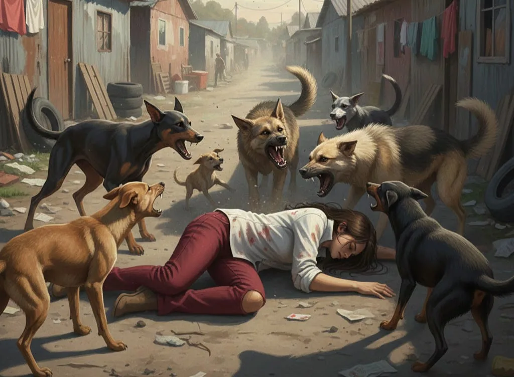 Seorang anak diserang kawanan anjing liar saat melintasi area Perkebunan, peristiwa itu terjadi di Campaka, Cianjur, saat seorang pelajar perempuan mengalami luka serius akibat serangan delapan ekor anjing liar. Foto: Ilustrasi