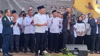 Pelantikan Pengurus Karang Taruna Kabupaten Cianjur masa bakti 2026–2031 di Pancaniti Pendopo Cianjur, Sabtu (31/1/2026). Foto: Fauzi/Cianjur Update