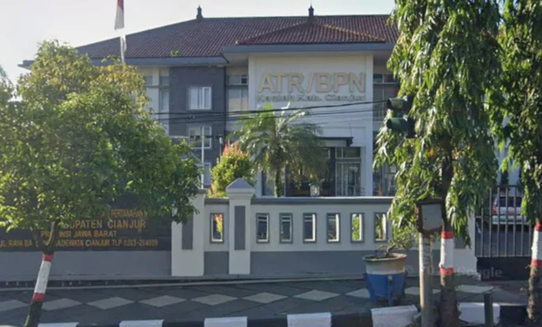 Kantor ATR/BPN Kabupaten Cianjur yang menargetkan 22 ribu bidang tanah melalui Program Pendaftaran Tanah Sistematis Lengkap (PTSL) tahun 2026, difokuskan di 14 desa Kecamatan Cibinong. Foto: Istimewa