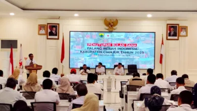 Suasana penutupan Bulan Dana PMI Kabupaten Cianjur 2025 di Bale Praja Pendopo Cianjur, Rabu (11/2/2026). Penggalangan dana kemanusiaan berhasil menembus Rp1 miliar dan melampaui target tahun sebelumnya. Foto: Istimewa