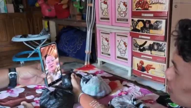 Sekjen HDCI Pusat melakukan video call dengan korban kecelakaan moge dan Satria FU di Cianjur Selatan sebagai bentuk simpati dan klarifikasi atas insiden yang viral di media sosial. Foto: Istimewa
