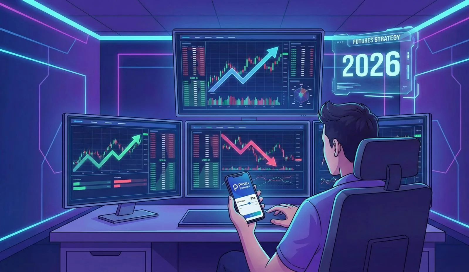 Pelajari 5 cara main futures crypto di 2026 untuk mengoptimalkan potensi profit dalam berbagai kondisi pasar. Dengan fitur Pintu Futures dan leverage hingga 25 kali, trader dapat tetap meraih peluang baik saat harga naik maupun turun.