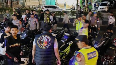 Polres Cianjur Kandangkan Puluhan Motor Knalpot Brong
