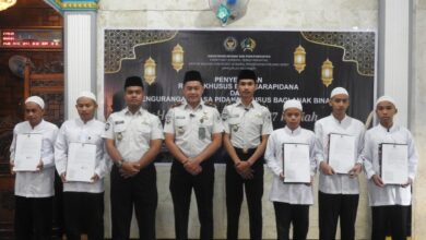 Cahaya kemenangan Idulfitri menyinari Lapas Kelas IIB Cianjur, 604 warga binaan menerima remisi, 5 langsung bebas dan kembali ke keluarga dengan harapan baru. Foto: Dok. (Lapas) Kelas IIB Cianjur